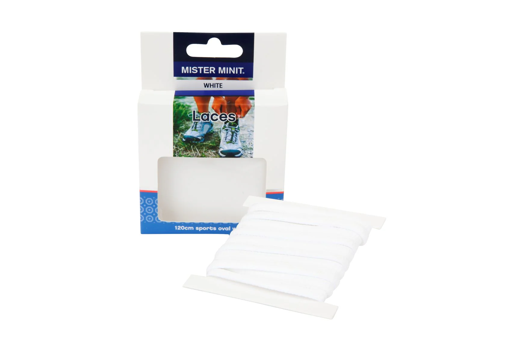 120cm Sports Oval White Laces - Image 3